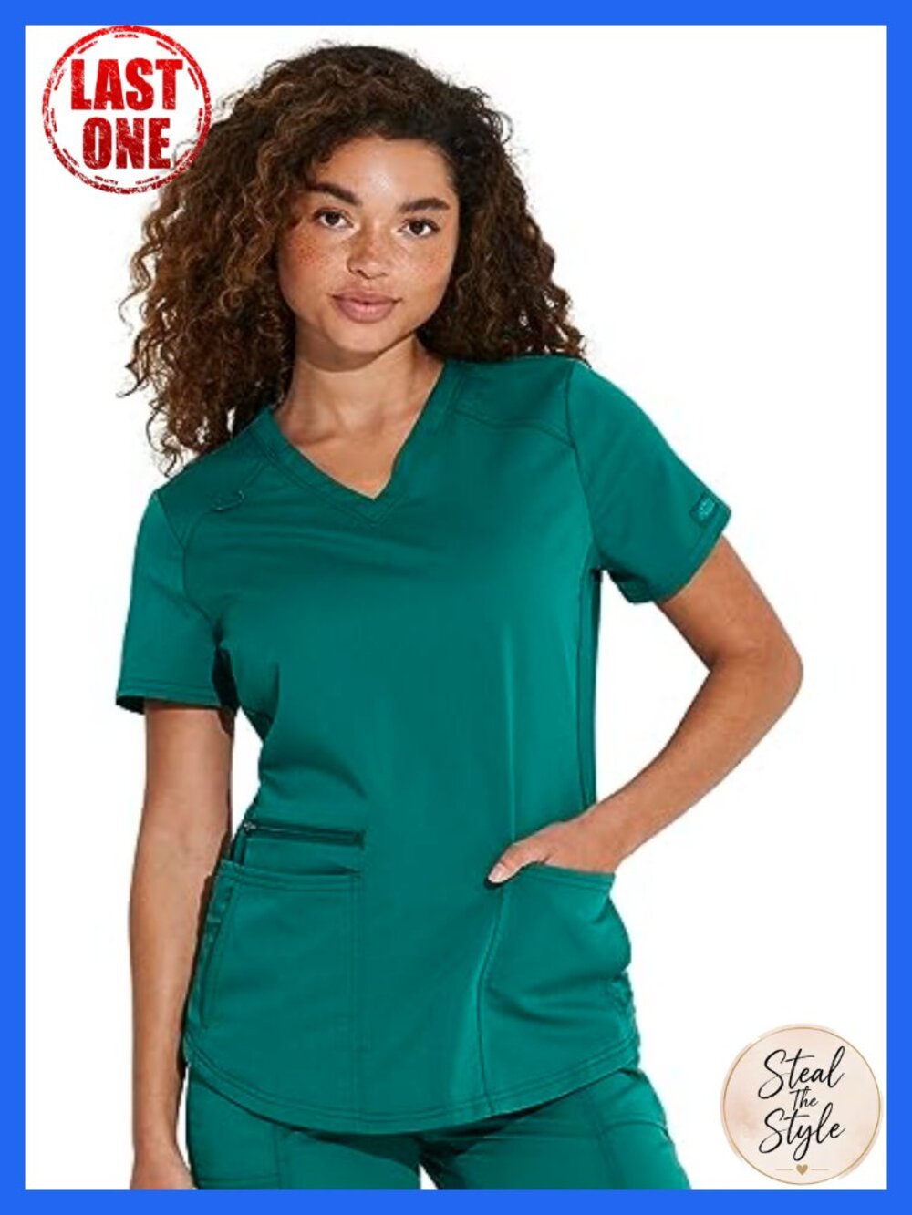 Dickies Balance V-Neck Scrub Top 5 Pockets Contemporary Fit Medical Workwear
